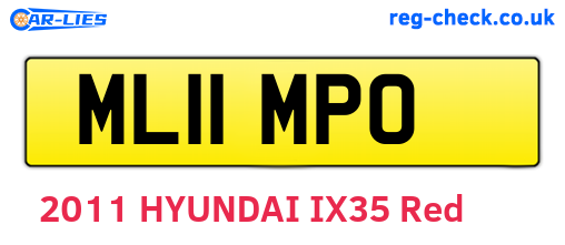 ML11MPO are the vehicle registration plates.