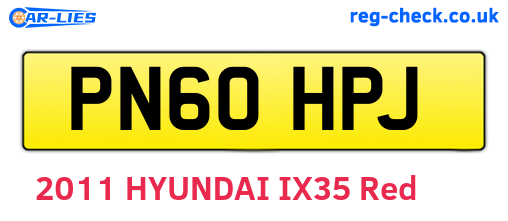 PN60HPJ are the vehicle registration plates.