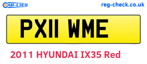 PX11WME are the vehicle registration plates.