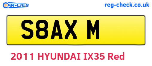 S8AXM are the vehicle registration plates.