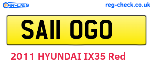 SA11OGO are the vehicle registration plates.