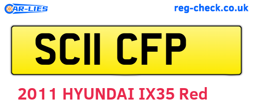 SC11CFP are the vehicle registration plates.