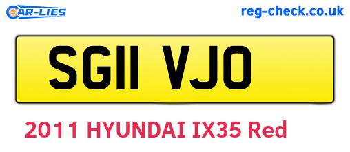 SG11VJO are the vehicle registration plates.