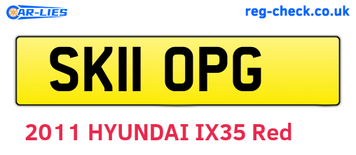 SK11OPG are the vehicle registration plates.