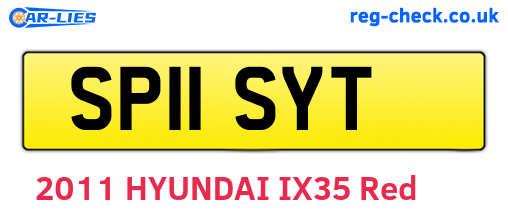 SP11SYT are the vehicle registration plates.