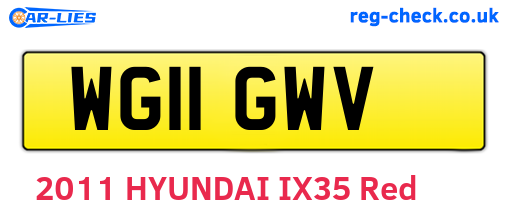 WG11GWV are the vehicle registration plates.
