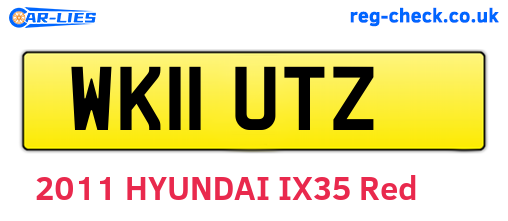 WK11UTZ are the vehicle registration plates.