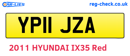 YP11JZA are the vehicle registration plates.