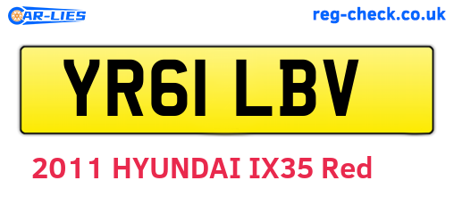 YR61LBV are the vehicle registration plates.