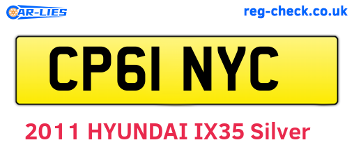 CP61NYC are the vehicle registration plates.