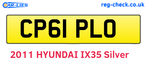 CP61PLO are the vehicle registration plates.