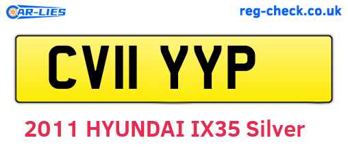 CV11YYP are the vehicle registration plates.
