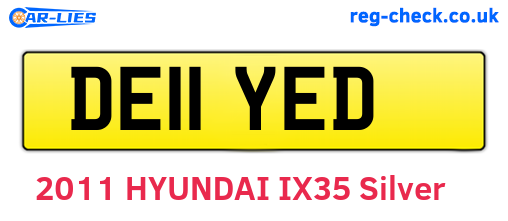DE11YED are the vehicle registration plates.