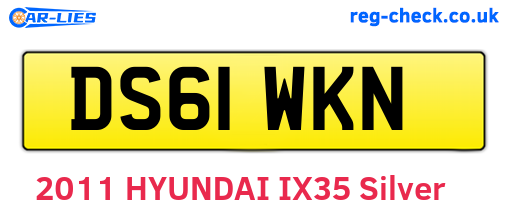 DS61WKN are the vehicle registration plates.