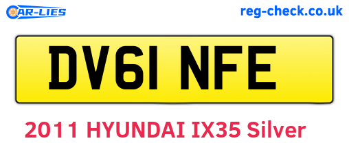 DV61NFE are the vehicle registration plates.