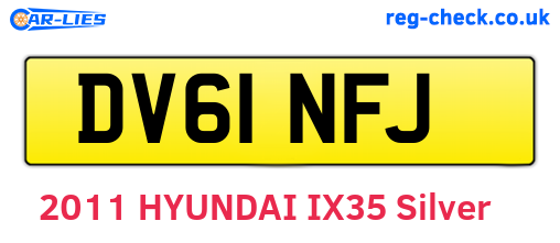 DV61NFJ are the vehicle registration plates.