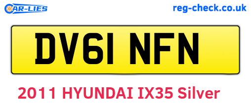 DV61NFN are the vehicle registration plates.