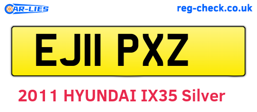 EJ11PXZ are the vehicle registration plates.