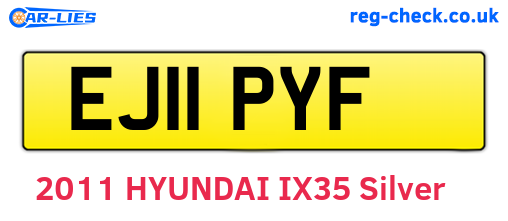 EJ11PYF are the vehicle registration plates.