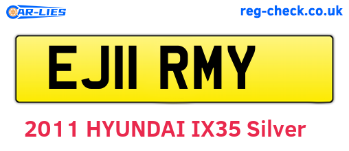 EJ11RMY are the vehicle registration plates.