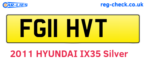 FG11HVT are the vehicle registration plates.