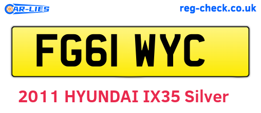 FG61WYC are the vehicle registration plates.
