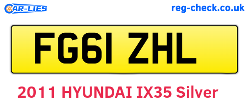 FG61ZHL are the vehicle registration plates.