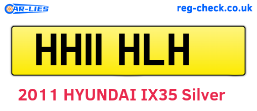 HH11HLH are the vehicle registration plates.