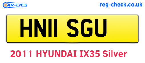HN11SGU are the vehicle registration plates.