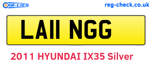 LA11NGG are the vehicle registration plates.