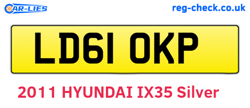 LD61OKP are the vehicle registration plates.