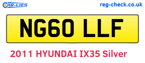 NG60LLF are the vehicle registration plates.