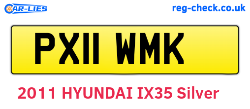 PX11WMK are the vehicle registration plates.