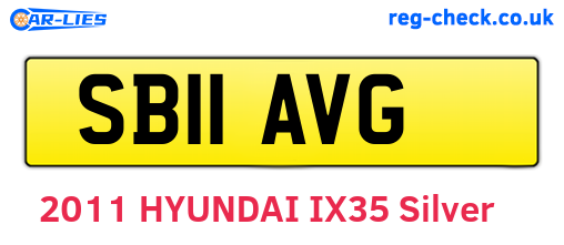 SB11AVG are the vehicle registration plates.