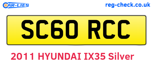 SC60RCC are the vehicle registration plates.