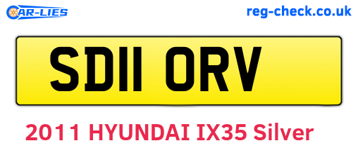 SD11ORV are the vehicle registration plates.