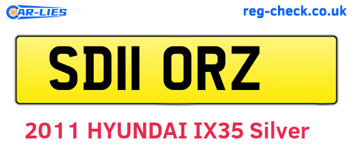 SD11ORZ are the vehicle registration plates.