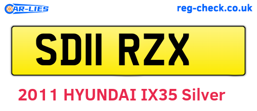 SD11RZX are the vehicle registration plates.