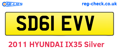 SD61EVV are the vehicle registration plates.