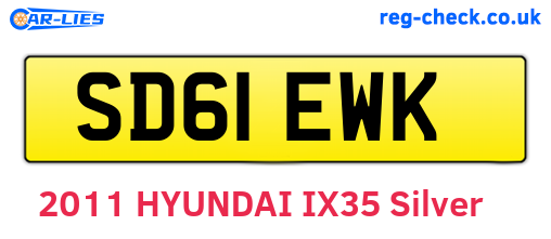 SD61EWK are the vehicle registration plates.