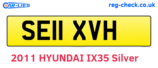 SE11XVH are the vehicle registration plates.