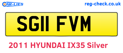 SG11FVM are the vehicle registration plates.