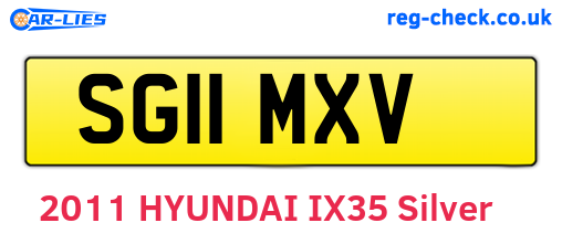 SG11MXV are the vehicle registration plates.