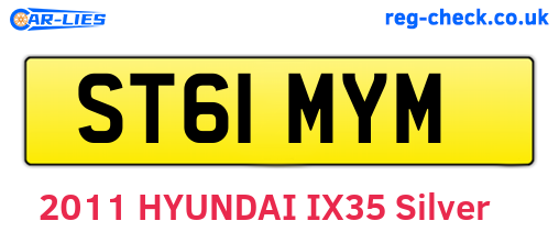 ST61MYM are the vehicle registration plates.