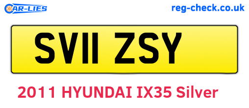 SV11ZSY are the vehicle registration plates.