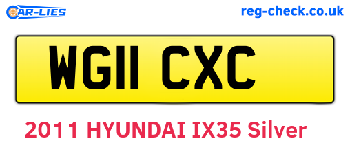 WG11CXC are the vehicle registration plates.