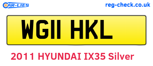 WG11HKL are the vehicle registration plates.