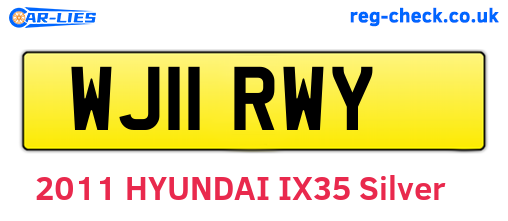 WJ11RWY are the vehicle registration plates.