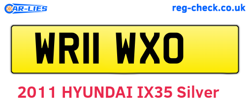 WR11WXO are the vehicle registration plates.