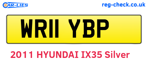 WR11YBP are the vehicle registration plates.